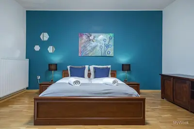 Łóżko lub łóżka w pokoju w obiekcie Dom Na Polanie, MyWeek