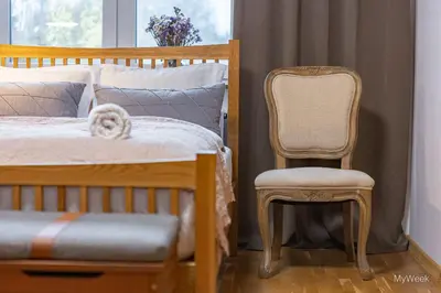 Łóżko lub łóżka w pokoju w obiekcie Dom Na Polanie, MyWeek