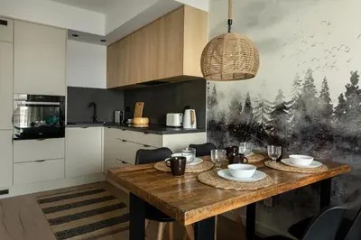 Kuchnia lub aneks kuchenny w obiekcie Apartament Bliżej Natury 2