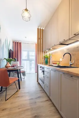 Kuchnia lub aneks kuchenny w obiekcie Apartamenty Jaworska 4 Wrocław