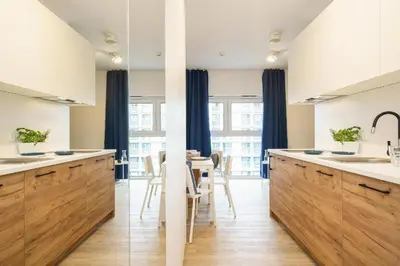 Kuchnia lub aneks kuchenny w obiekcie Apartamenty na Jaworskiej Wrocław