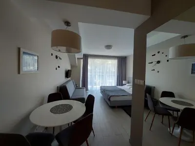 Łóżko lub łóżka w pokoju w obiekcie Czarna Góra Apartament STUBAI 29