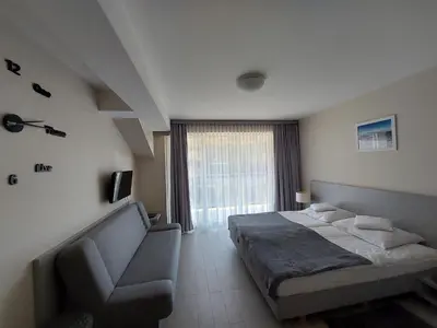 Łóżko lub łóżka w pokoju w obiekcie Czarna Góra Apartament STUBAI 29