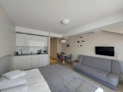 Telewizja i/lub zestaw kina domowego w obiekcie Czarna Góra Apartament STUBAI 29