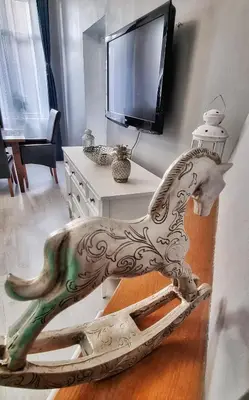 Telewizja i/lub zestaw kina domowego w obiekcie Apartament Kaczyniec 10