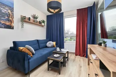 Część wypoczynkowa w obiekcie Braniborska Apartment Wrocław by Noclegi Renters