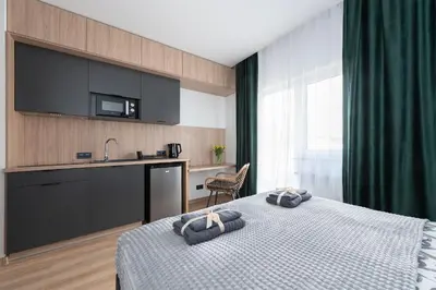 Kuchnia lub aneks kuchenny w obiekcie Apartamenty RIO Skarbimierz-Osiedle