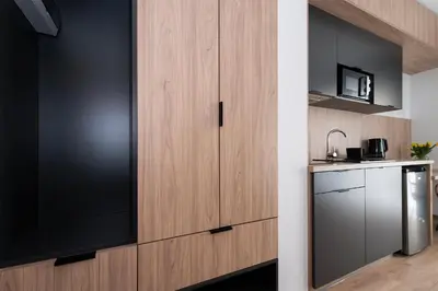 Kuchnia lub aneks kuchenny w obiekcie Apartamenty RIO Skarbimierz-Osiedle