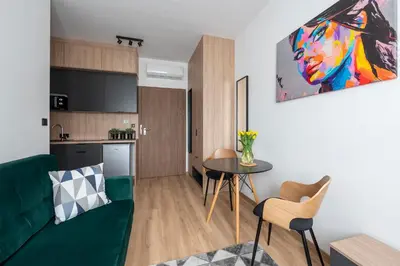 Kuchnia lub aneks kuchenny w obiekcie Apartamenty RIO Skarbimierz-Osiedle
