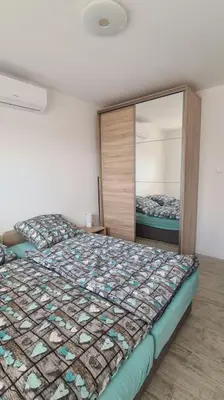 Łóżko lub łóżka w pokoju w obiekcie Wake domek Green House Januszkowice