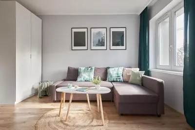 Część wypoczynkowa w obiekcie LAS I GÓRY Jedlina-Zdrój. Apartament na 5