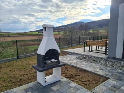 Widok na góry z tego domu wakacyjnego
