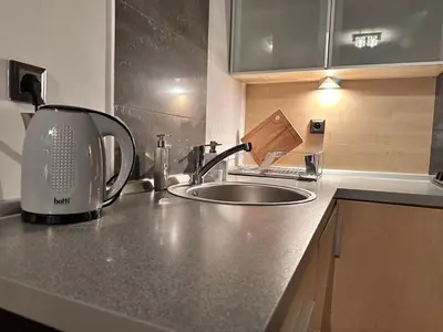 Kuchnia lub aneks kuchenny w obiekcie Be Inn - Luxury Apartment Gliwice
