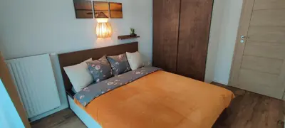 Łóżko lub łóżka w pokoju w obiekcie Zebra