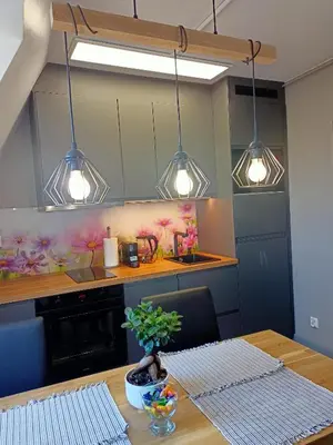 Kuchnia lub aneks kuchenny w obiekcie Apartament Radiostacja, parking free, klimatyzacja