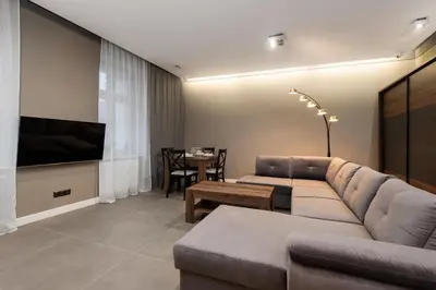 Telewizja i/lub zestaw kina domowego w obiekcie Apartament PLATYNOWY - Centrum Gliwic z parkingiem