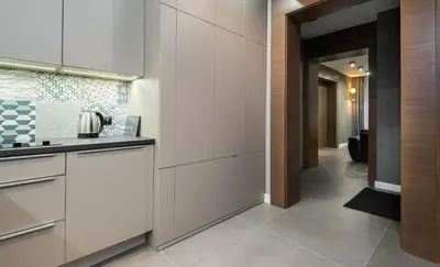 Kuchnia lub aneks kuchenny w obiekcie Apartament PLATYNOWY - Centrum Gliwic z parkingiem