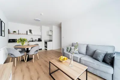Część wypoczynkowa w obiekcie Wroclaw City Square Apartment