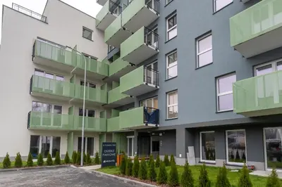 Budynek, w którym mieści się apartament