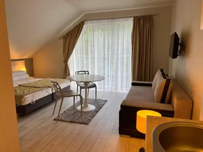 Łóżko lub łóżka w pokoju w obiekcie Apartament Czarna Góra - Resort - Solden - Sienna