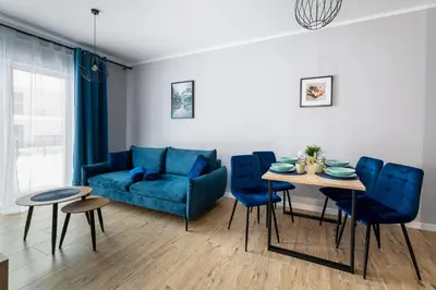 Część wypoczynkowa w obiekcie Apartament Słoneczny z tarasem i ogrodem