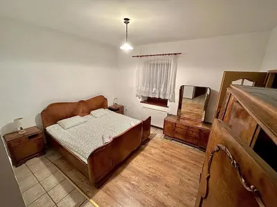 Łóżko lub łóżka w pokoju w obiekcie Dom Kawalera Ściborzyce Małe 35