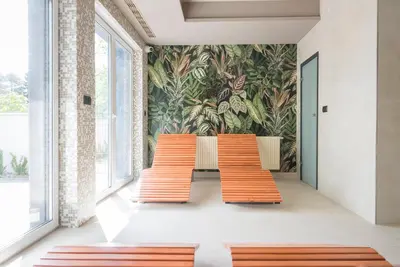 Część wypoczynkowa w obiekcie Apartament z kominkiem.. and SPA, MyWeek