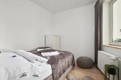 Łóżko lub łóżka w pokoju w obiekcie Platinum Apartment - Parking - Klimatyzacja - Winda - Self check in