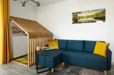 Część wypoczynkowa w obiekcie Apartament Rodzinny - Lamelowy Domek