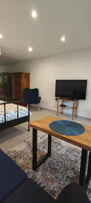 Telewizja i/lub zestaw kina domowego w obiekcie Apartament Kopernik
