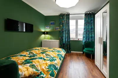 Łóżko lub łóżka w pokoju w obiekcie Apartament ZajkoSki