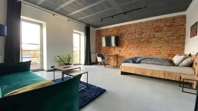 Łóżko lub łóżka w pokoju w obiekcie Apartamenty Gliwice Staromiejska 65