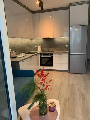 Kuchnia lub aneks kuchenny w obiekcie Apartament - Brzeska For You