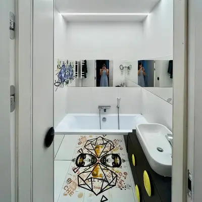 Łazienka w obiekcie Art & Design 3 rooms apartment in city center