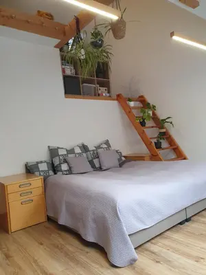 Łóżko lub łóżka w pokoju w obiekcie Pokoje z Widokiem