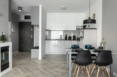 Kuchnia lub aneks kuchenny w obiekcie Apartament z kominkiem