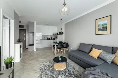 Kuchnia lub aneks kuchenny w obiekcie Apartament z kominkiem