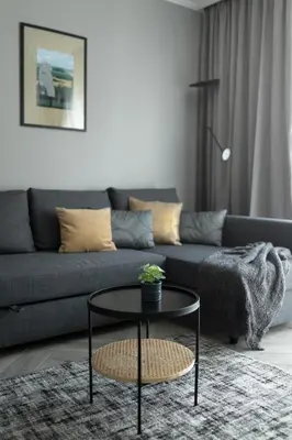 Część wypoczynkowa w obiekcie Apartament z kominkiem