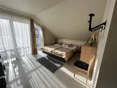 Łóżko lub łóżka w pokoju w obiekcie Apartament Czarna Góra - Solden - Sienna