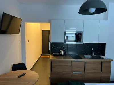 Kuchnia lub aneks kuchenny w obiekcie Apartamenty Slowianka -Studio