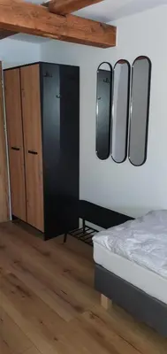 Łóżko lub łóżka w pokoju w obiekcie Pokoj 3 osobowy u Makosi