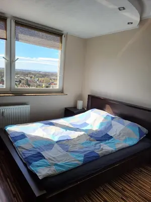 Łóżko lub łóżka w pokoju w obiekcie Best View Wroclaw