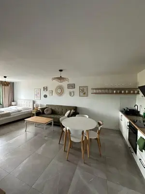 Część wypoczynkowa w obiekcie Apartamenty Czerwona Stodoła