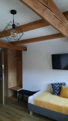 Łóżko lub łóżka w pokoju w obiekcie Pokój 3 osobowy u Makosi