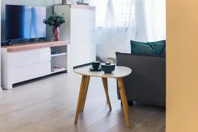 Telewizja i/lub zestaw kina domowego w obiekcie Apartament w Kamienicy na Kłodzkiej