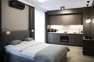 Kuchnia lub aneks kuchenny w obiekcie Apartamenty Legionów- A27 komfortowy apartament w centrum miasta
