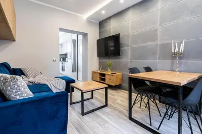 Telewizja i/lub zestaw kina domowego w obiekcie Apartament Arena Gliwice Budget