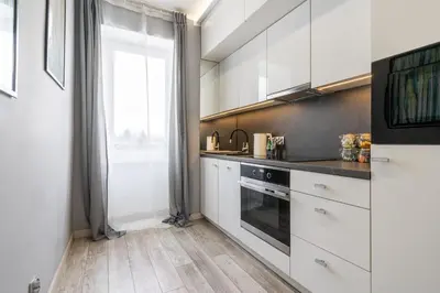 Kuchnia lub aneks kuchenny w obiekcie Apartament Arena Gliwice Budget