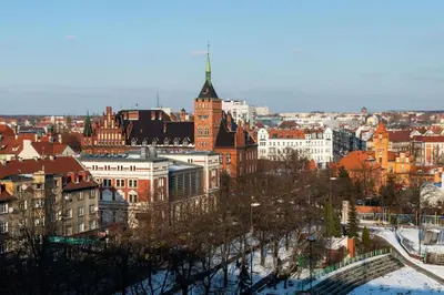 Widok na miasto Gliwice z tego apartamentu