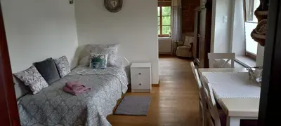 Łóżko lub łóżka w pokoju w obiekcie Biała Kalina Kaczawy